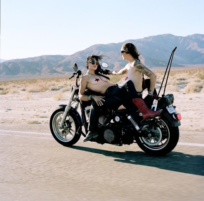 Girls on a motorcycle in Zhangjiagang