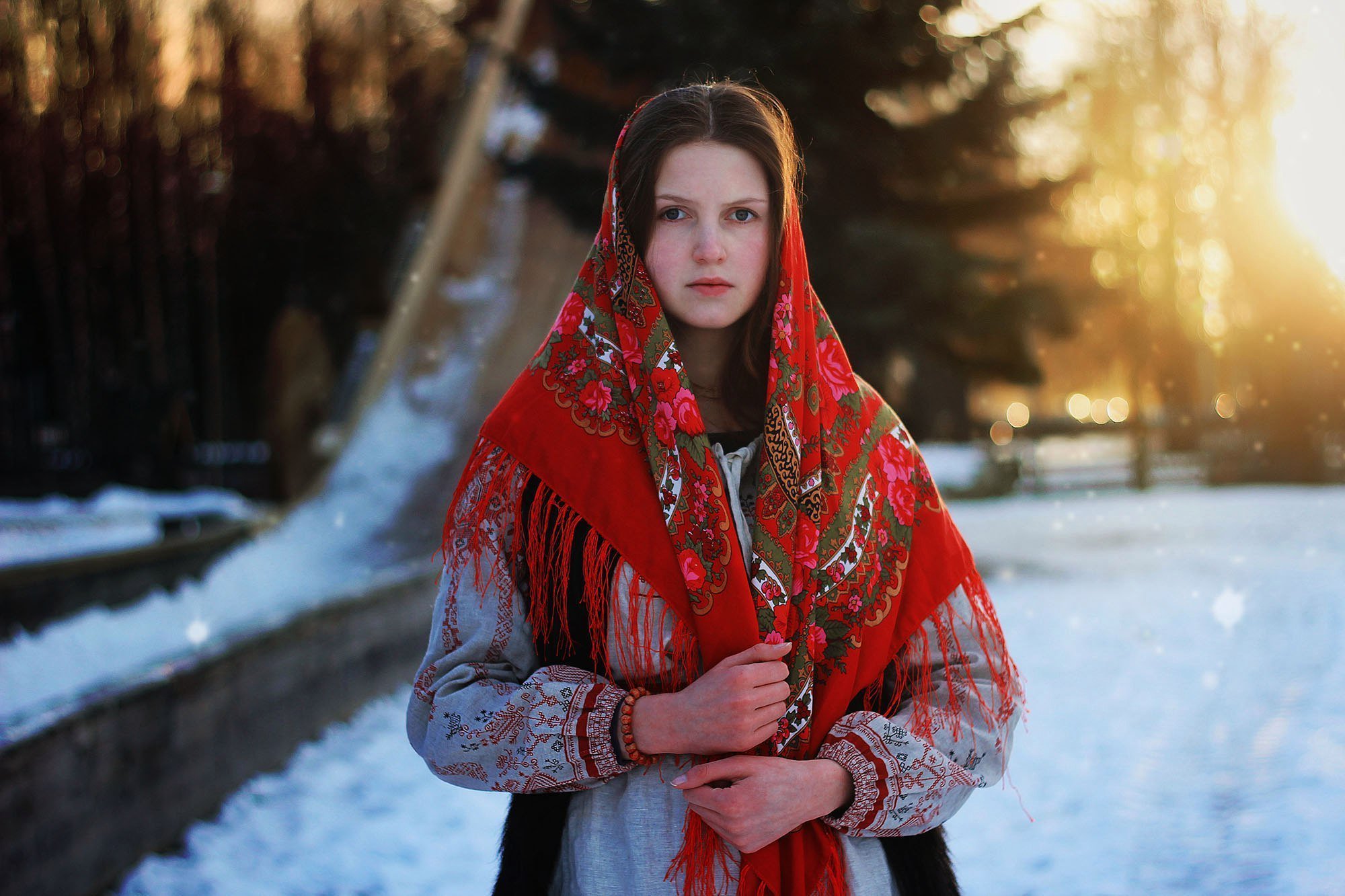 Girls in Slavic costumes in Zhangjiagang